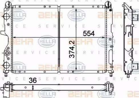 BEHR HELLA Service 8MK 376 716-141 - Radiators, Motora dzesēšanas sistēma autodraugiem.lv