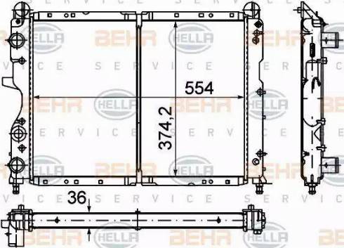 BEHR HELLA Service 8MK 376 716-151 - Radiators, Motora dzesēšanas sistēma autodraugiem.lv