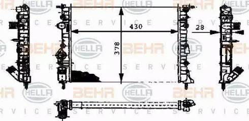 BEHR HELLA Service 8MK 376 716-164 - Radiators, Motora dzesēšanas sistēma autodraugiem.lv
