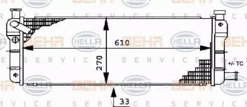 BEHR HELLA Service 8MK 376 716-131 - Radiators, Motora dzesēšanas sistēma autodraugiem.lv