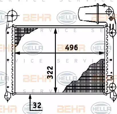 BEHR HELLA Service 8MK 376 716-121 - Radiators, Motora dzesēšanas sistēma autodraugiem.lv