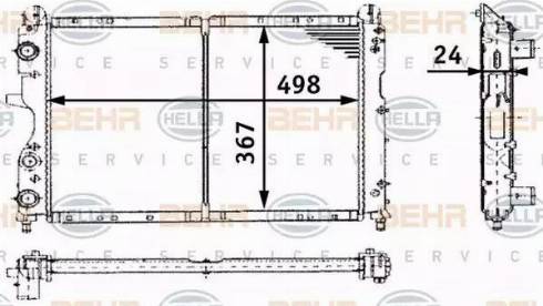 BEHR HELLA Service 8MK 376 716-171 - Radiators, Motora dzesēšanas sistēma autodraugiem.lv