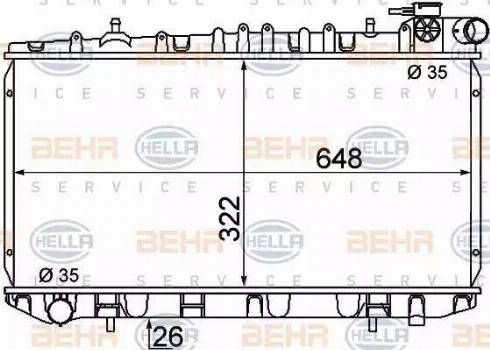 BEHR HELLA Service 8MK 376 716-351 - Radiators, Motora dzesēšanas sistēma autodraugiem.lv