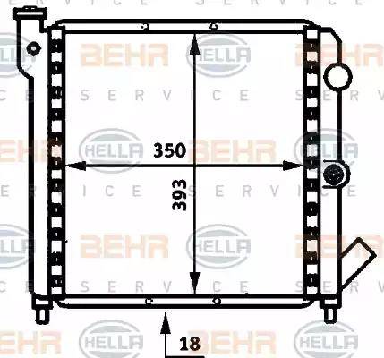 BEHR HELLA Service 8MK 376 716-381 - Radiators, Motora dzesēšanas sistēma autodraugiem.lv