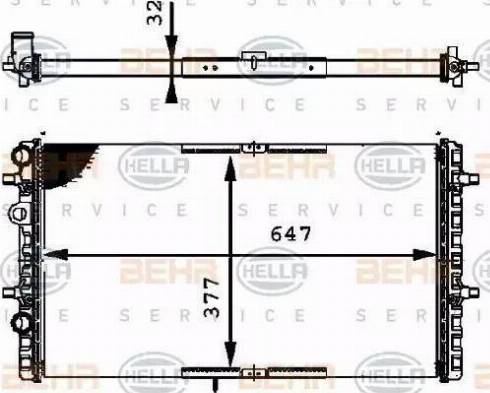 BEHR HELLA Service 8MK 376 716-321 - Radiators, Motora dzesēšanas sistēma autodraugiem.lv