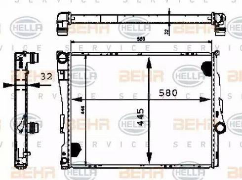 BEHR HELLA Service 8MK 376 716-244 - Radiators, Motora dzesēšanas sistēma autodraugiem.lv