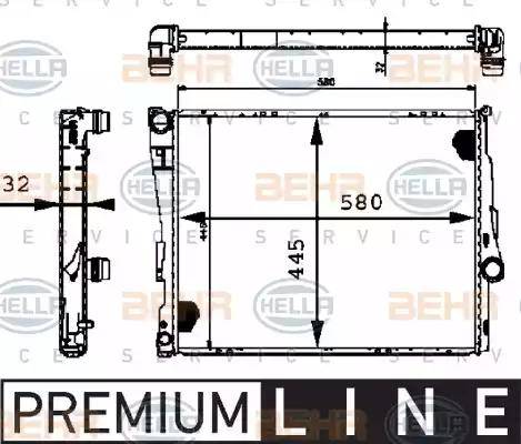 BEHR HELLA Service 8MK 376 716-271 - Radiators, Motora dzesēšanas sistēma autodraugiem.lv