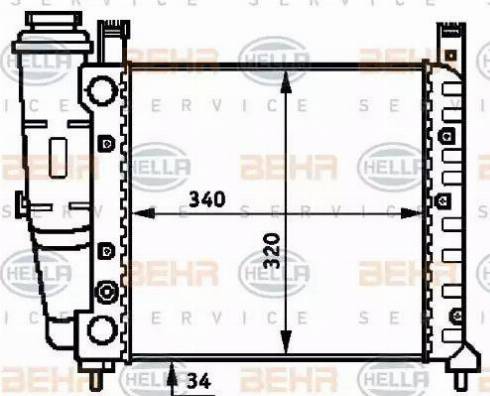 BEHR HELLA Service 8MK 376 716-711 - Radiators, Motora dzesēšanas sistēma autodraugiem.lv