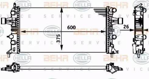 BEHR HELLA Service 8MK 376 710-664 - Radiators, Motora dzesēšanas sistēma autodraugiem.lv