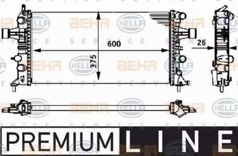 BEHR HELLA Service 8MK 376 710-661 - Radiators, Motora dzesēšanas sistēma autodraugiem.lv