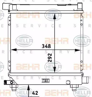 BEHR HELLA Service 8MK 376 710-631 - Radiators, Motora dzesēšanas sistēma autodraugiem.lv