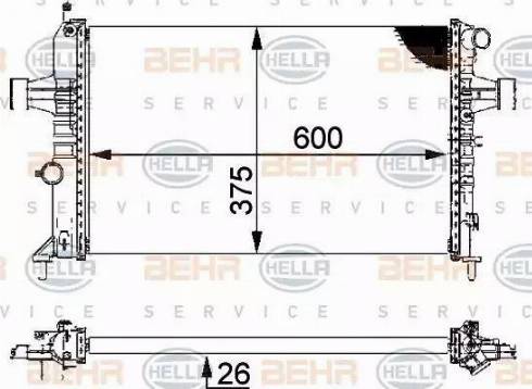 BEHR HELLA Service 8MK 376 710-314 - Radiators, Motora dzesēšanas sistēma autodraugiem.lv