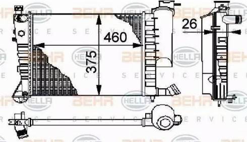 BEHR HELLA Service 8MK 376 710-251 - Radiators, Motora dzesēšanas sistēma autodraugiem.lv