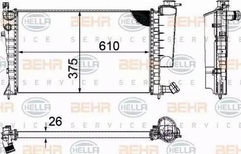 BEHR HELLA Service 8MK 376 710-264 - Radiators, Motora dzesēšanas sistēma autodraugiem.lv