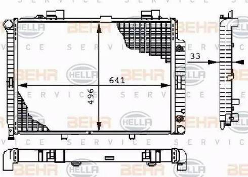 BEHR HELLA Service 8MK 376 710-231 - Radiators, Motora dzesēšanas sistēma autodraugiem.lv