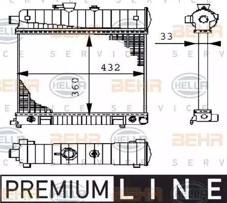 BEHR HELLA Service 8MK 376 710-271 - Radiators, Motora dzesēšanas sistēma autodraugiem.lv