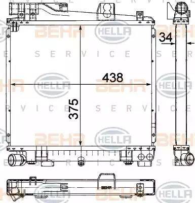 BEHR HELLA Service 8MK 376 710-751 - Radiators, Motora dzesēšanas sistēma autodraugiem.lv