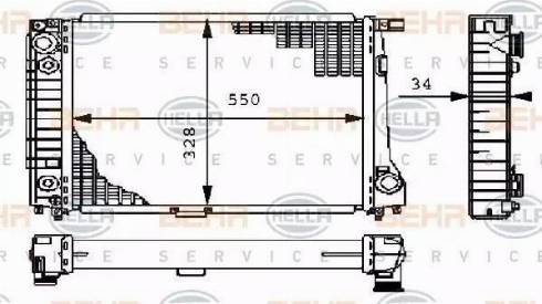 BEHR HELLA Service 8MK 376 710-781 - Radiators, Motora dzesēšanas sistēma autodraugiem.lv