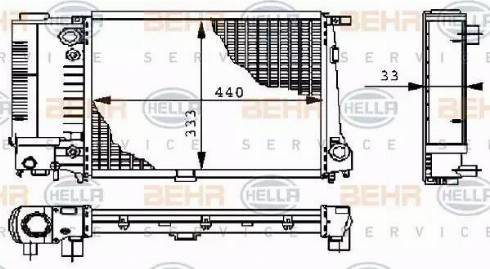 BEHR HELLA Service 8MK 376 711-591 - Radiators, Motora dzesēšanas sistēma autodraugiem.lv