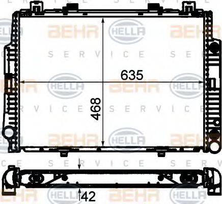 BEHR HELLA Service 8MK 376 711-514 - Radiators, Motora dzesēšanas sistēma autodraugiem.lv