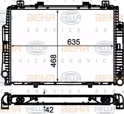 BEHR HELLA Service 8MK 376 711-511 - Radiators, Motora dzesēšanas sistēma autodraugiem.lv