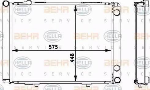 BEHR HELLA Service 8MK 376 711-531 - Radiators, Motora dzesēšanas sistēma autodraugiem.lv