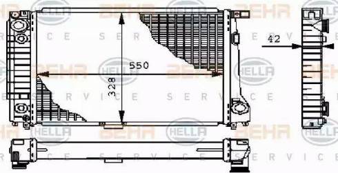 BEHR HELLA Service 8MK 376 711-661 - Radiators, Motora dzesēšanas sistēma autodraugiem.lv