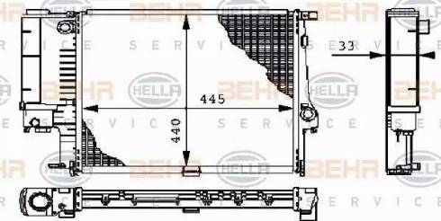 BEHR HELLA Service 8MK 376 711-084 - Radiators, Motora dzesēšanas sistēma autodraugiem.lv
