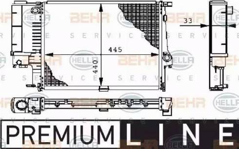 BEHR HELLA Service 8MK 376 711-081 - Radiators, Motora dzesēšanas sistēma autodraugiem.lv