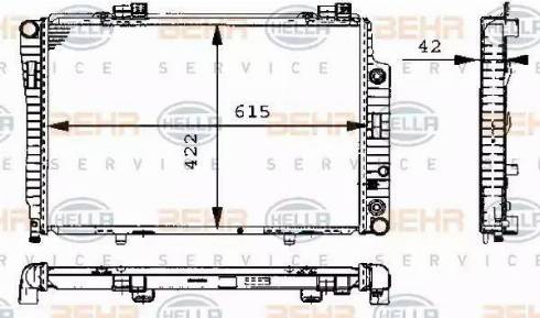 BEHR HELLA Service 8MK 376 711-194 - Radiators, Motora dzesēšanas sistēma autodraugiem.lv