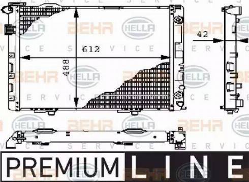 BEHR HELLA Service 8MK 376 711-101 - Radiators, Motora dzesēšanas sistēma autodraugiem.lv