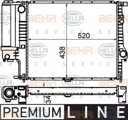 BEHR HELLA Service 8MK 376 711-131 - Radiators, Motora dzesēšanas sistēma autodraugiem.lv