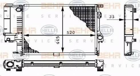 BEHR HELLA Service 8MK 376 711-124 - Radiators, Motora dzesēšanas sistēma autodraugiem.lv