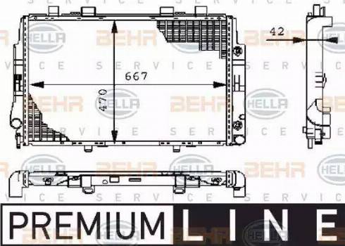 BEHR HELLA Service 8MK 376 711-171 - Radiators, Motora dzesēšanas sistēma autodraugiem.lv