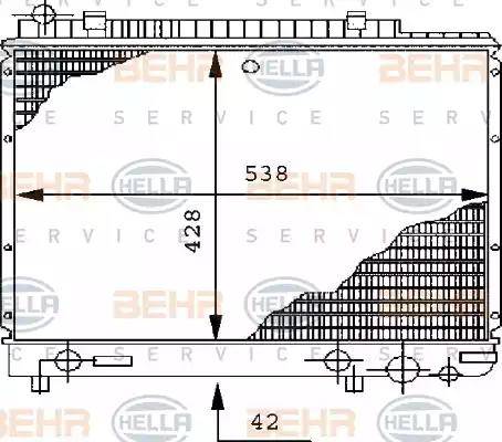 BEHR HELLA Service 8MK 376 711-391 - Radiators, Motora dzesēšanas sistēma autodraugiem.lv