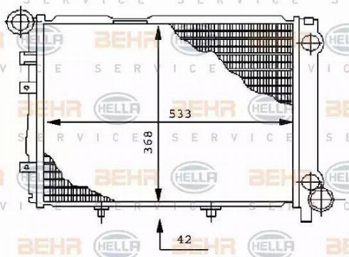 BEHR HELLA Service 8MK 376 711-351 - Radiators, Motora dzesēšanas sistēma autodraugiem.lv