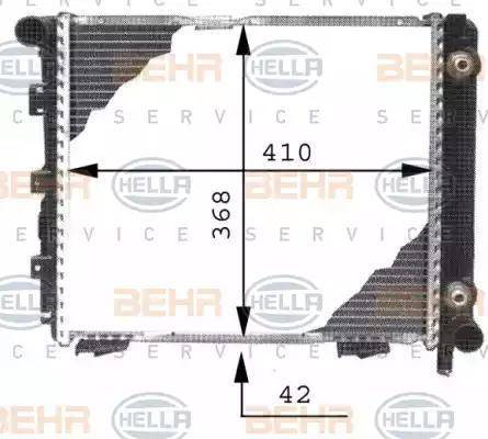 BEHR HELLA Service 8MK 376 711-334 - Radiators, Motora dzesēšanas sistēma autodraugiem.lv