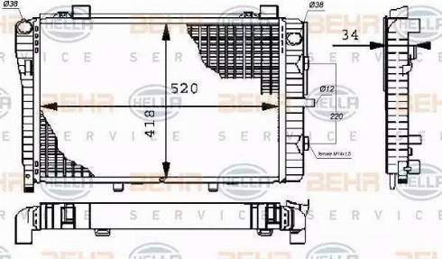 BEHR HELLA Service 8MK 376 711-251 - Radiators, Motora dzesēšanas sistēma autodraugiem.lv