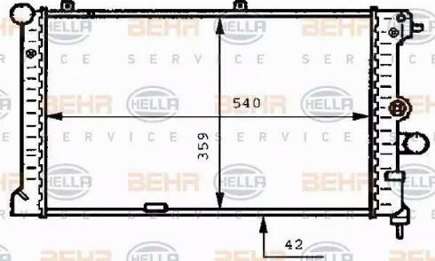 BEHR HELLA Service 8MK 376 711-791 - Radiators, Motora dzesēšanas sistēma autodraugiem.lv