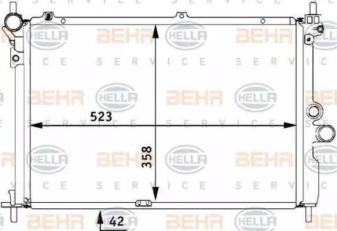 BEHR HELLA Service 8MK 376 711-751 - Radiators, Motora dzesēšanas sistēma autodraugiem.lv