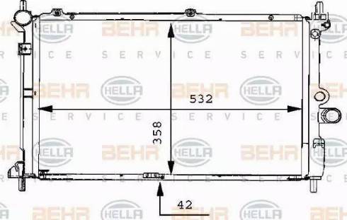 BEHR HELLA Service 8MK 376 711-764 - Radiators, Motora dzesēšanas sistēma autodraugiem.lv