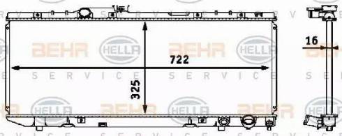 BEHR HELLA Service 8MK 376 718-401 - Radiators, Motora dzesēšanas sistēma autodraugiem.lv