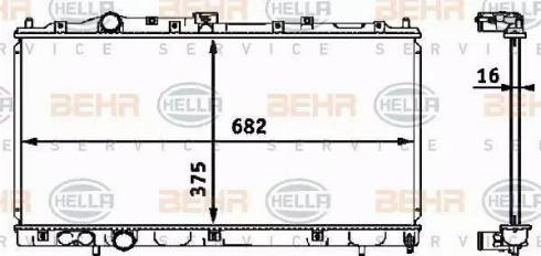 BEHR HELLA Service 8MK 376 718-411 - Radiators, Motora dzesēšanas sistēma autodraugiem.lv