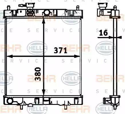 BEHR HELLA Service 8MK 376 718-431 - Radiators, Motora dzesēšanas sistēma autodraugiem.lv