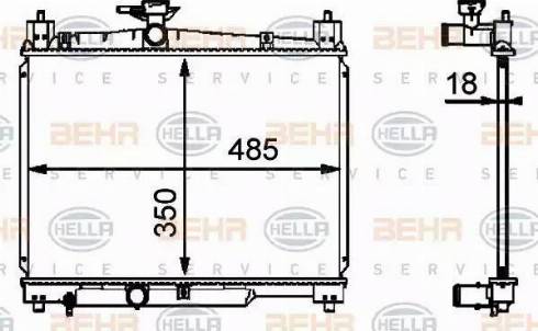 BEHR HELLA Service 8MK 376 718-421 - Radiators, Motora dzesēšanas sistēma autodraugiem.lv