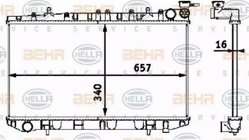 BEHR HELLA Service 8MK 376 718-501 - Radiators, Motora dzesēšanas sistēma autodraugiem.lv