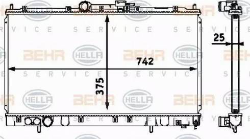 BEHR HELLA Service 8MK 376 718-511 - Radiators, Motora dzesēšanas sistēma autodraugiem.lv