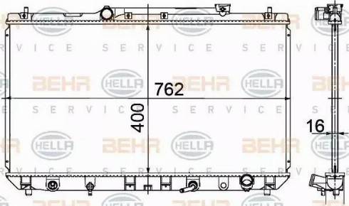 BEHR HELLA Service 8MK 376 718-531 - Radiators, Motora dzesēšanas sistēma autodraugiem.lv