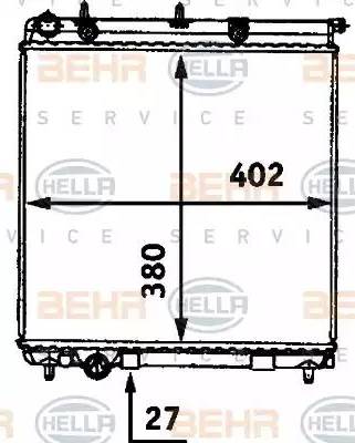 BEHR HELLA Service 8MK 376 718-641 - Radiators, Motora dzesēšanas sistēma autodraugiem.lv