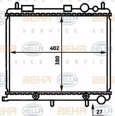 BEHR HELLA Service 8MK 376 718-614 - Radiators, Motora dzesēšanas sistēma autodraugiem.lv